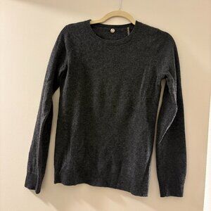 Dark Grey Margaret O Leary Cashmere Crewneck Sweater Size XS